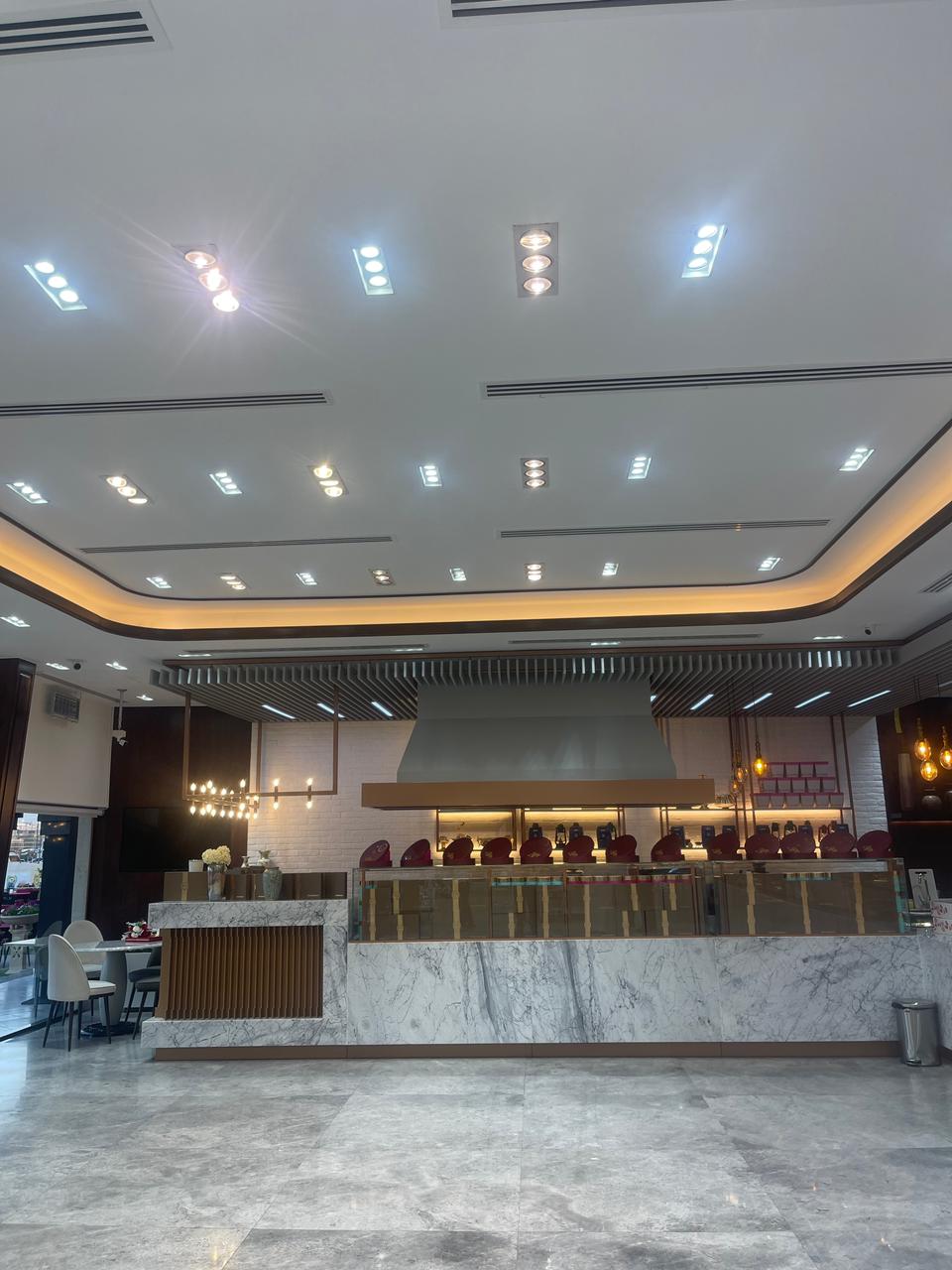 Finished dining and buffet counter fit-out at Kempinski Hotel, Downtown Dubai